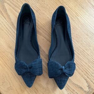 Tory Burch suede pointy toe flats